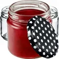 Produktbild: Kadax - Kleine Einmachgläser 200 ml, Marmeladengläser, fi66 mm, Minigläser für Honig und Gewürze, Luft