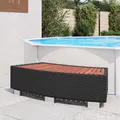 Produktbild: vidaXL Spa-Einstiegsstufe Poly Rattan 92×45×25 cm Schwarz