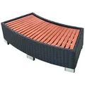 Produktbild: vidaXL Spa-Einstiegsstufe Poly Rattan 92×45×25 cm Schwarz