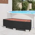 Produktbild: Spa-Einstiegsstufe Poly Rattan 92×45×25 cm Schwarz - Vidaxl