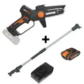 Produktbild: Worx Nitro WG325E - Akku-Astkettensäge + Verlängerung  20V/2Ah