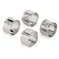 Produktbild: Maritim Servietten Ringe Set aus Messing vernickelt 4 verschiedene Formen Deko