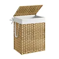 Produktbild: Wäschekorb, Wäschesammler 90 L, Wäschebox aus synthetischem Rattan, mit Decke...