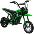 Produktbild: HOMCOM Kinder Elektro Motorrad, 24V Kindermotorrad mit Hupe, Leuchte, Kinderfahrzeug mit Drehgriff-Gashebel, 8-16 km/h, für 8-12 Jahre, Grün