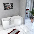 Produktbild: Seniorenwanne mit Tür S12-EH-L Badewanne 170x85cm
