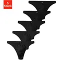 Produktbild: H.I.S String »Herren Unterhose« Packung, 5 Stk. in Baumwollstretch-Qualität, Gr. 6L - 5 Stk., schwarz, , 516955-6 5 Stk.