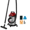 Produktbild: Einhell Nass-Trockensauger TC-VC 2045 S (900 W, 180 mbar Saugleistung, 20 L Edelstahlbehälter, Rollen, Zubehörhalterung, inkl. div. Filter und Düsen)