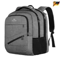 Produktbild: Laptop Rucksack 17 Zoll USB Anti Diebstahl TSA Herren Grau