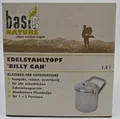 Produktbild: BasicNature Edelstahltopf 'Billy Can'  1,4 Liter Campingtopf