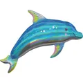Produktbild: Folienballon Holographie Delfin Supershape 73x68 cm