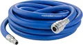 Produktbild: Poppstar Druckluftschlauch 5 m (Hybrid PVC mit Gewebe, Innendurchmesser 9,2mm mit Schnellkupplung & Kupplungsstecker) bis 20 bar, blau