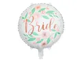 Produktbild: PartyDeco ABC18 Folienballon Bride Blumenmotiv | 45 cm