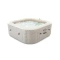Produktbild: Intex 28472NP – Aufblasbarer Whirlpool PureSpa Chevron Deluxe, 6 Plätze, 170 Düsen, PVC, mehrfarbig, 196 x 196 x 71 cm