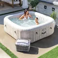 Produktbild: INTEX Whirlpool Chevron Deluxe Pure SPA Salzwasser 196x196cm 6 Personen + APP