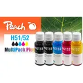 Produktbild: Peach Tinte HP CISS GT51/52 Multi-Pack+ C/M/Y/2x BK (M, C, Y, BK) (0F321285)