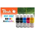 Produktbild: Peach Spar Pack Plus Tintenpatronen kompatibel zu HP GT51, GT52, M0H57AE*2, M0H54AE, M0H55AE, M0H56A