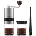 Produktbild: SILBERTHAL Kaffeemühle Handmühle Kaffeebereiter Edelstahl Glas Kegelmahlwerk
