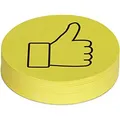 Produktbild: Maul Moderationskarten 63938, 100 Stück, Wertungssymbol Daumen, gelb, Ø 9,5cm