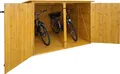 Produktbild: 2er-Fahrradgarage MCW-H60, Fahrradbox Geräteschuppen Gerätehaus, MVG abschließbar 151x200x200cm braun