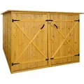 Produktbild: MCW 2er-Fahrradgarage H60 Fahrradbox Geräteschuppen Gerätehaus MVG Abschließbar 151x200x200cm Braun