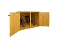 Produktbild: 2er-Fahrradgarage MCW-H60, Fahrradbox Geräteschuppen Gerätehaus, MVG abschließbar 151x200x200cm ~ braun