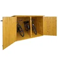 Produktbild: B-Ware 2er-Fahrradgarage MCW-H60, Fahrradbox, abschließbar 151x200x200cm, braun