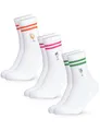 Produktbild: Occulto Damen & Herren Motiv Tennissocken mit Streifen 3er Pack (Modell: Summer), Statement Tennis Socken Drinks 43-46