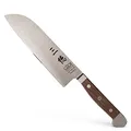 Produktbild: GÜDE Solingen - Santoku Messer geschmiedet, 18 cm, Walnussholz, ALPHA WALNUSS, Doppelkropf, Handmade Germany