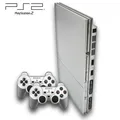 Produktbild: PS2 / Sony Playstation 2 - Konsole Slim #silber + 2 DualShock Controller + Zub.
