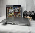 Produktbild: Sony PlayStation 2 | PS2 Slim - Spielekonsole + OVP - Silber