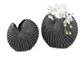Produktbild: Vase muschelförmig anthrazit mit Silber (19x19 cm)