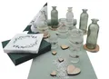 Produktbild: ZauberDeko Tischdecke Tischdeko Herz Salbei Eukalyptus Holz Creme Hochzeit 20 Personen