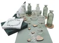 Produktbild: Tischdeko Herz Salbei Eukalyptus Holz Creme Hochzeit 20 Personen