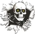 Produktbild: Hermann Schütz Aufkleber Einschussloch 90mm Motiv Totenkopf 80x80mm  Aufkleber