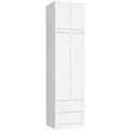 Produktbild: Akord Kleiderschrank, Weiß, Holzwerkstoff, 3 Fächer, 2 Schubladen, Rechteckig, 60x234x51 cm, Schlafzimmer, Kleiderschränke