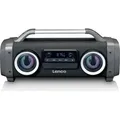 Produktbild: Lenco SPR-100BK - Spritzwasserfester Bluetooth®-Lautsprecher UKW Radio USB und SD mit Lichteffekten - Schwarz
