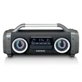 Produktbild: Lenco Boombox - IPX4 wasserdichte Bluetooth 5.0 Boombox - integrierter 4400mAh Akku - 25 Watt RMS - FM Radio Empfänger - Lichteffekte - Equalizer - Kabeloses Musikstreaming - Schwarz SPR-100BK