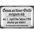 Produktbild: LANOLU Blechschild An dieser Stelle ereignete sich absolut gar nichts! - 20x30cm