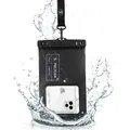 Produktbild: Pelican Marine, IP68 wasserdichte Handy-Tasche (Größe XL), schwimmende, wasserdicht, Strand-Kreuzfahrtschiff, Reiseutensilien, funktioniert mit Allen Handys, abnehmbares Umhängeband, Schwarz