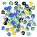 Produktbild: 80 Stück Glasmurmeln 15mm Bunte Murmeln mit Einzigartigen Mustern Perfekt für...