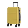 Produktbild: Koffer Trolley Reisekoffer Suitcase, Rollkoffer Handgepäck ,mit 4 Rollen360°, Hartschalenreisekoffer, Zahlenschloss, Weicher Gummigriff (M, Gelb)