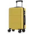 Produktbild: YONSLY Handgepäckkoffer Hartschalen-Reisekoffer Trolley Rollkoffer für Reisen von S bis XL, 4 Rollen, aus ABS und Aluminium, mit Zahlenschloss und weichem Gummigriff gelb 55 cm