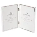Produktbild: goldbuch 96 0276 Galerierahmen Fine, Bilderrahmen für 2 Bilder im Format 10x15, Metallrahmen mit 2 Scharnieren, Rahmen mit Wandhalterung und Aufsteller, Doppelrahmen, Fotorahmen, Foto, Silber