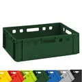 Produktbild: BURI 1x Fleischkiste E2 Fleischerkiste Dunkelgrün 60x40x20cm Metzgerkiste Lagerkiste Stapelkiste | Eurobox Made in Germany lebensmittelecht, robust, stapelbar