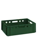 Produktbild: Fleischkiste E2 grün 60x40 Lagerkiste Eurobox lebensmittelecht robust, stapelbar