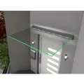 Produktbild: Echtglasvordach mit LED-Beleuchtung 160 cm x 93,5 cm VSG 2x 8 mm Klar