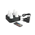 Produktbild: Duni 4er LED-Set Multicolour Wiederaufladbar mit Fernbedienung + Ladestation