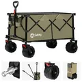 Produktbild: Sekey Bollerwagen XXL Plus FW27, faltbar, 200kg Traglast, 92 x 57 x 101cm (L/B/H), olivgrün