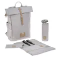 Produktbild: LÄSSIG Wickeltasche, Wickelunterlage, Kinderwagenbefestigung, Flaschenhalter nachhaltig produziert/GRE Rolltop Backpack, Grau