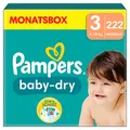 Produktbild: Pampers Windeln baby-dry Monatsbox Größe Gr.3 (6-10 kg) für Babys und Kleinkinder, 222 St.